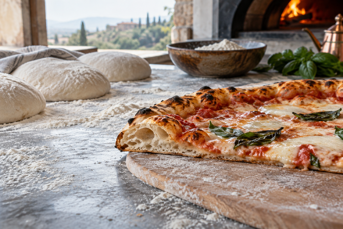 Amylase in High-Hydration Pizza Dough: Dose and Crust Control