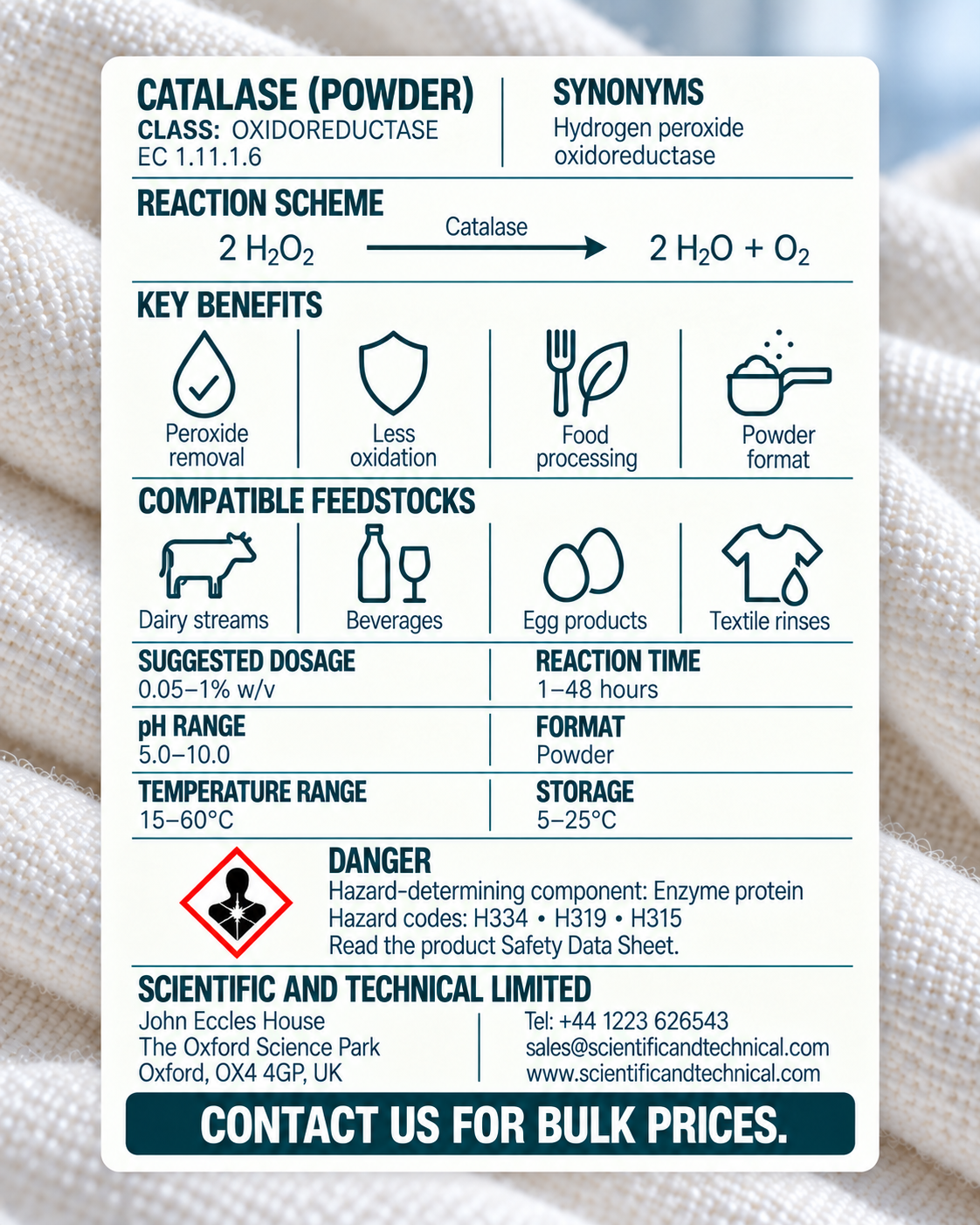 Catalase (powder) back card: reaction, benefits, dosage and safety