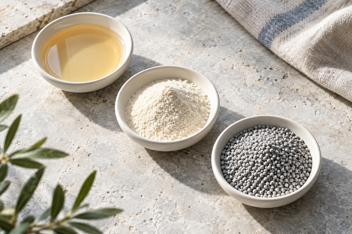 Liquid, Powder or Granulate Enzymes for Detergents?