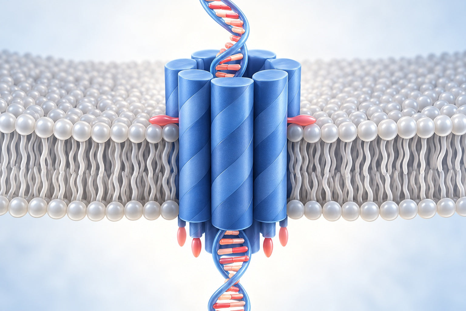 Conceptual illustration for Design, assembly, and characterization of membrane-spanning DNA nanopores