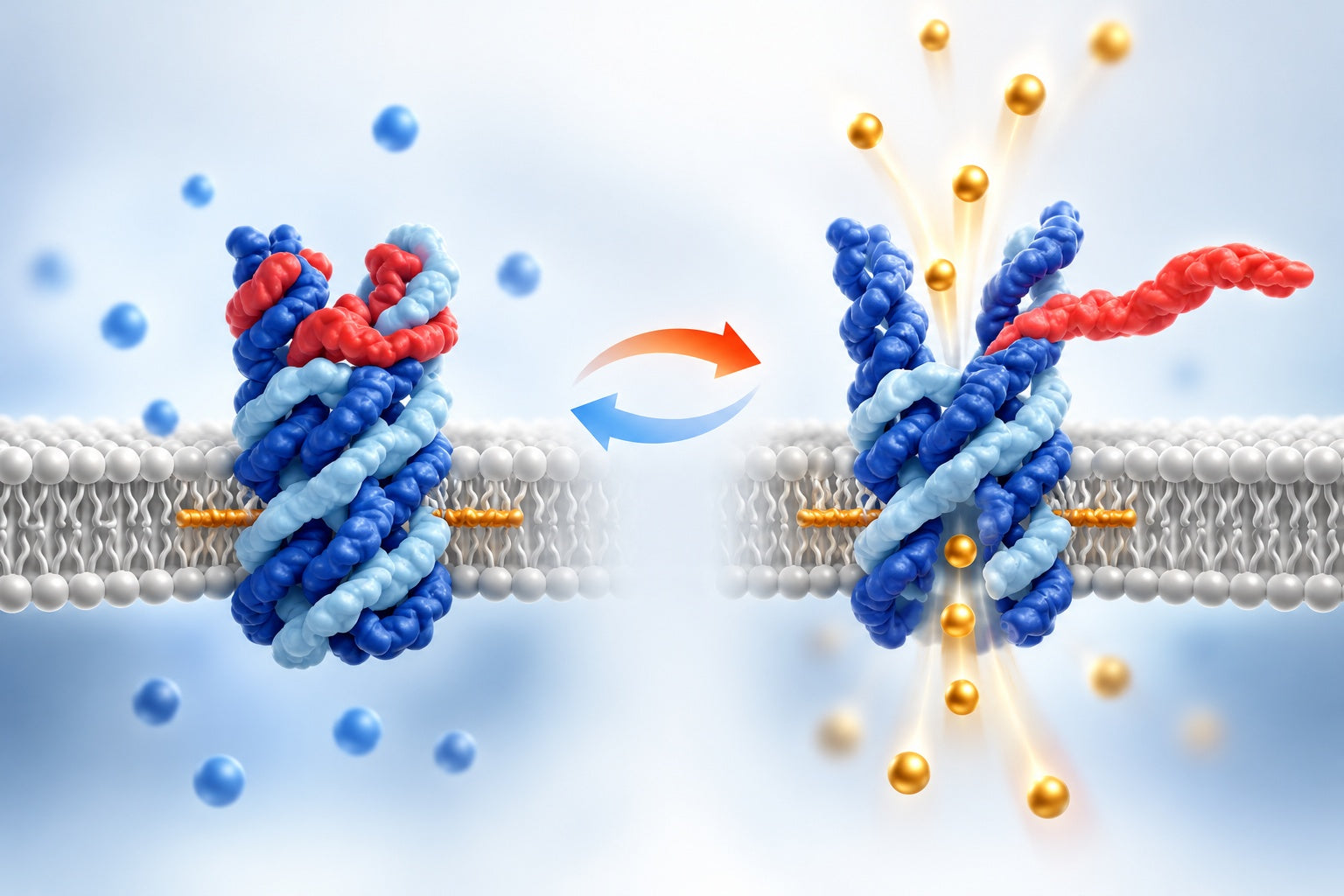 Conceptual illustration for A Temperature-Gated Nanovalve Self-Assembled from DNA to Control Molecular Transport across Membranes