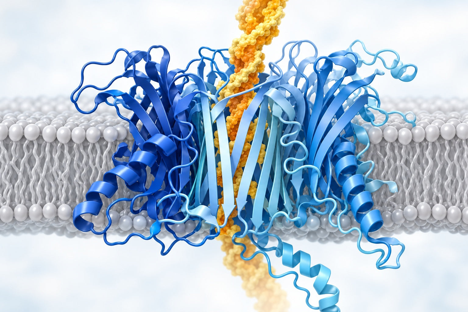 Conceptual illustration for Structural and mechanistic insights into the bacterial amyloid secretion channel CsgG