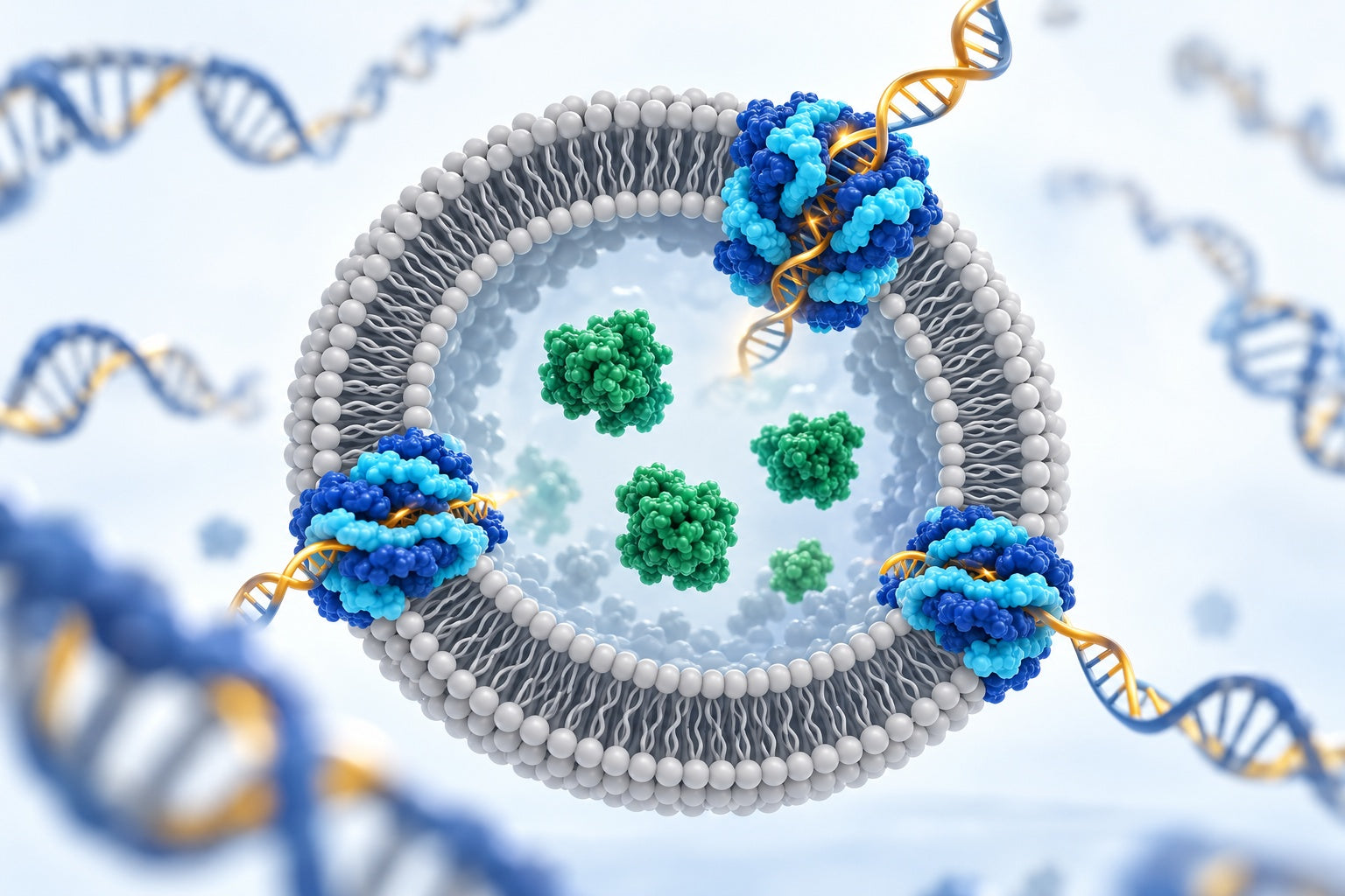 Conceptual illustration for Biomimetic Hybrid Nanocontainers with Selective Permeability