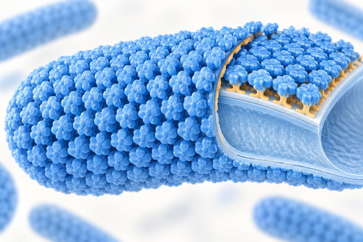 Conceptual illustration for S-layer structure in bacteria and archaea