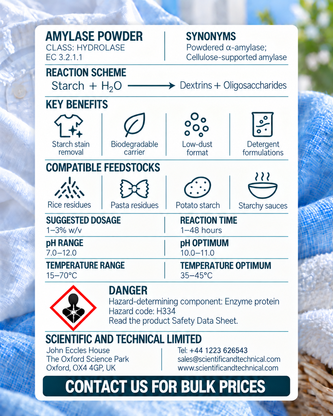 Amylase (cellulose powder) back card: reaction, benefits, dosage and safety