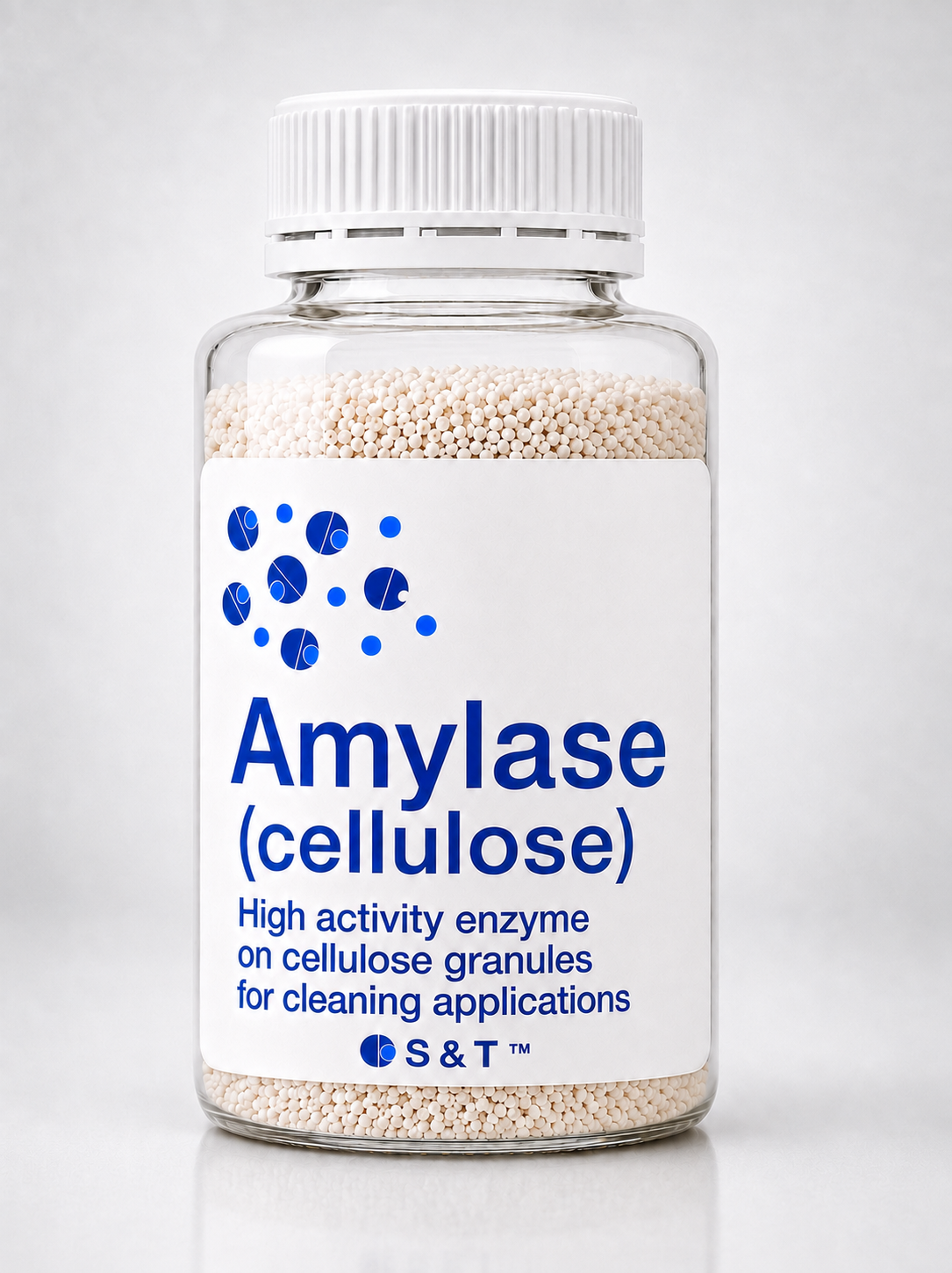 Amylase (cellulose granulate) product bottle