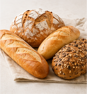 Assorted artisan breads