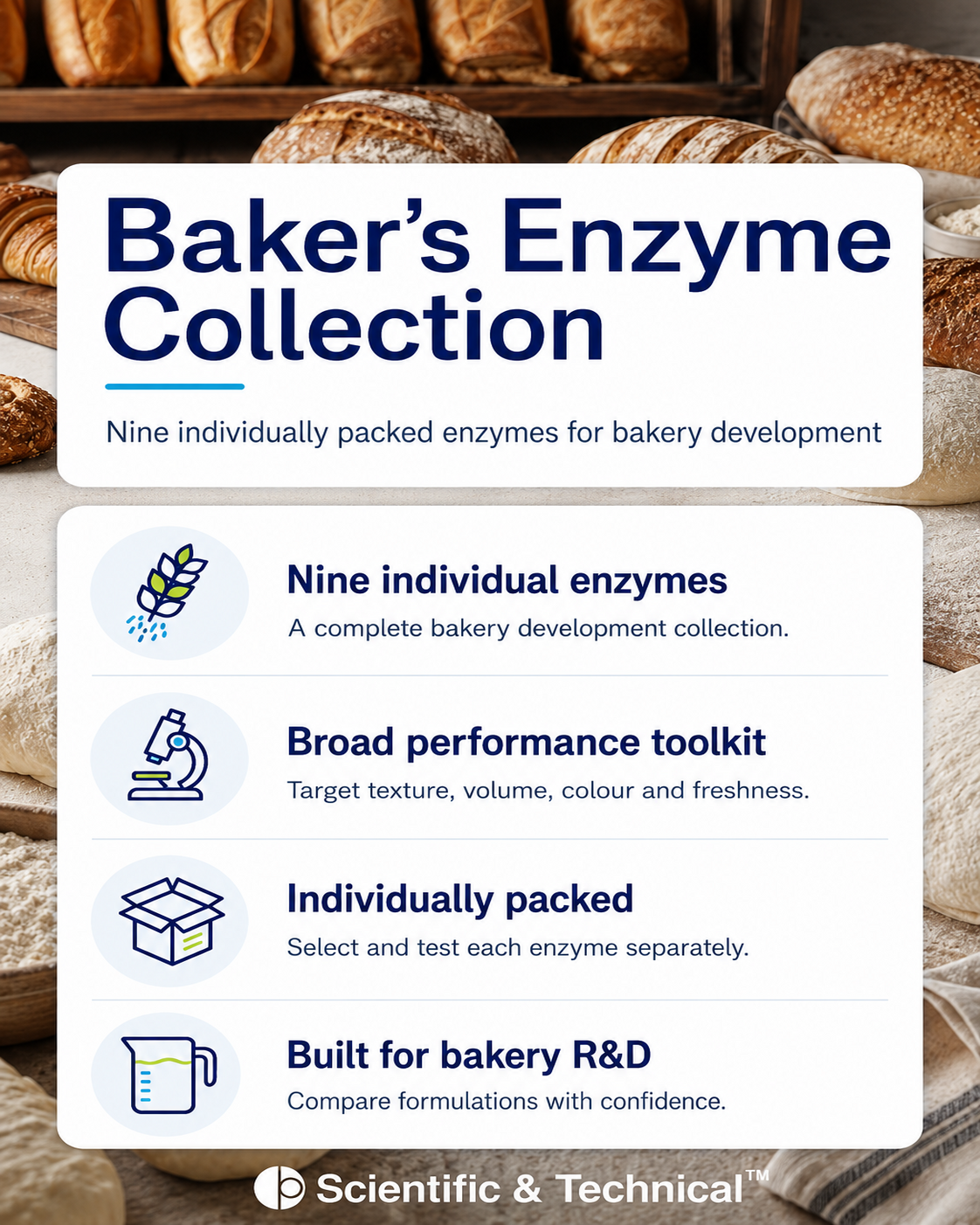 All Individual Baker's Enzymes product features and specifications