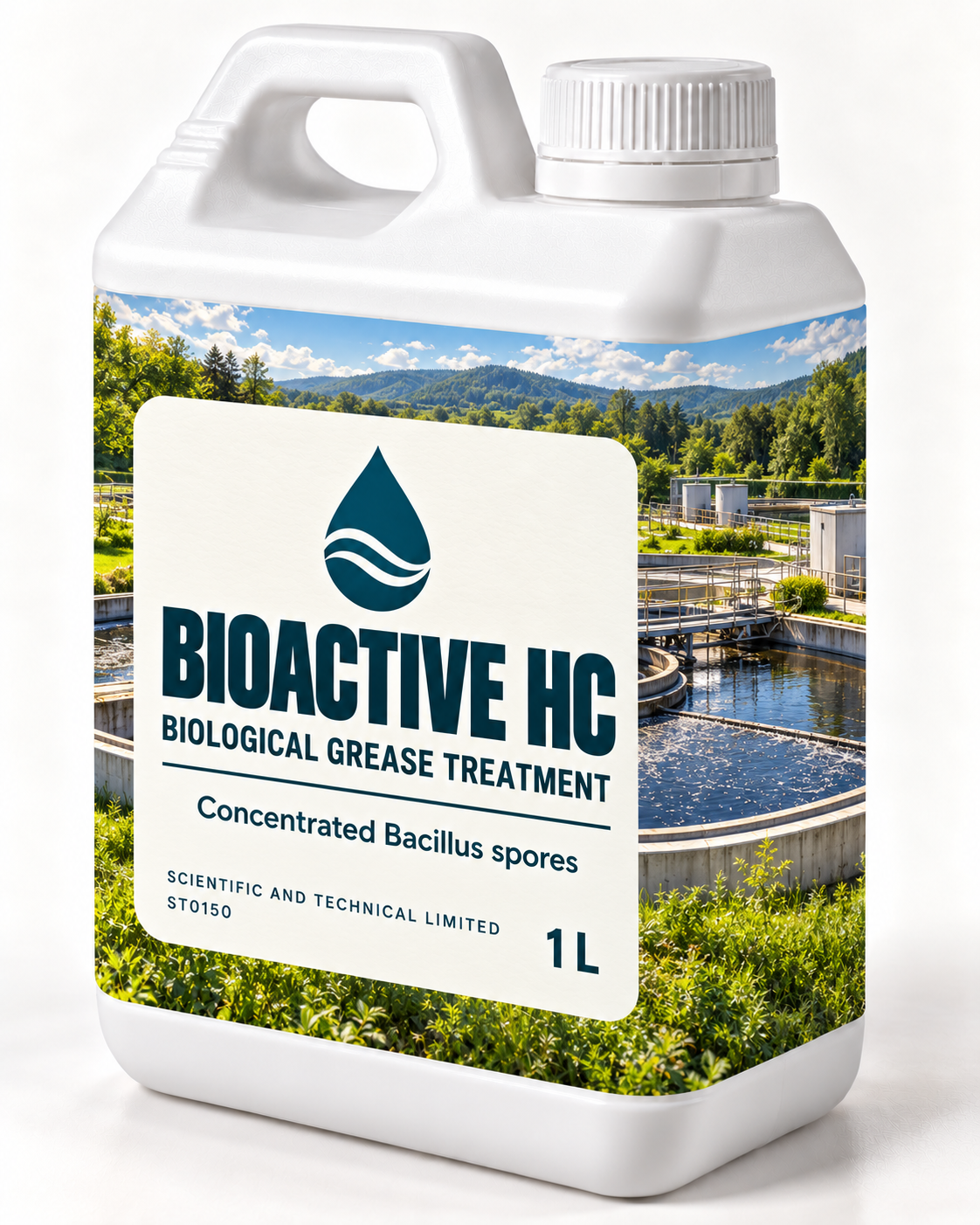 Bioactive HC biological grease treatment — 1 L white jerry can