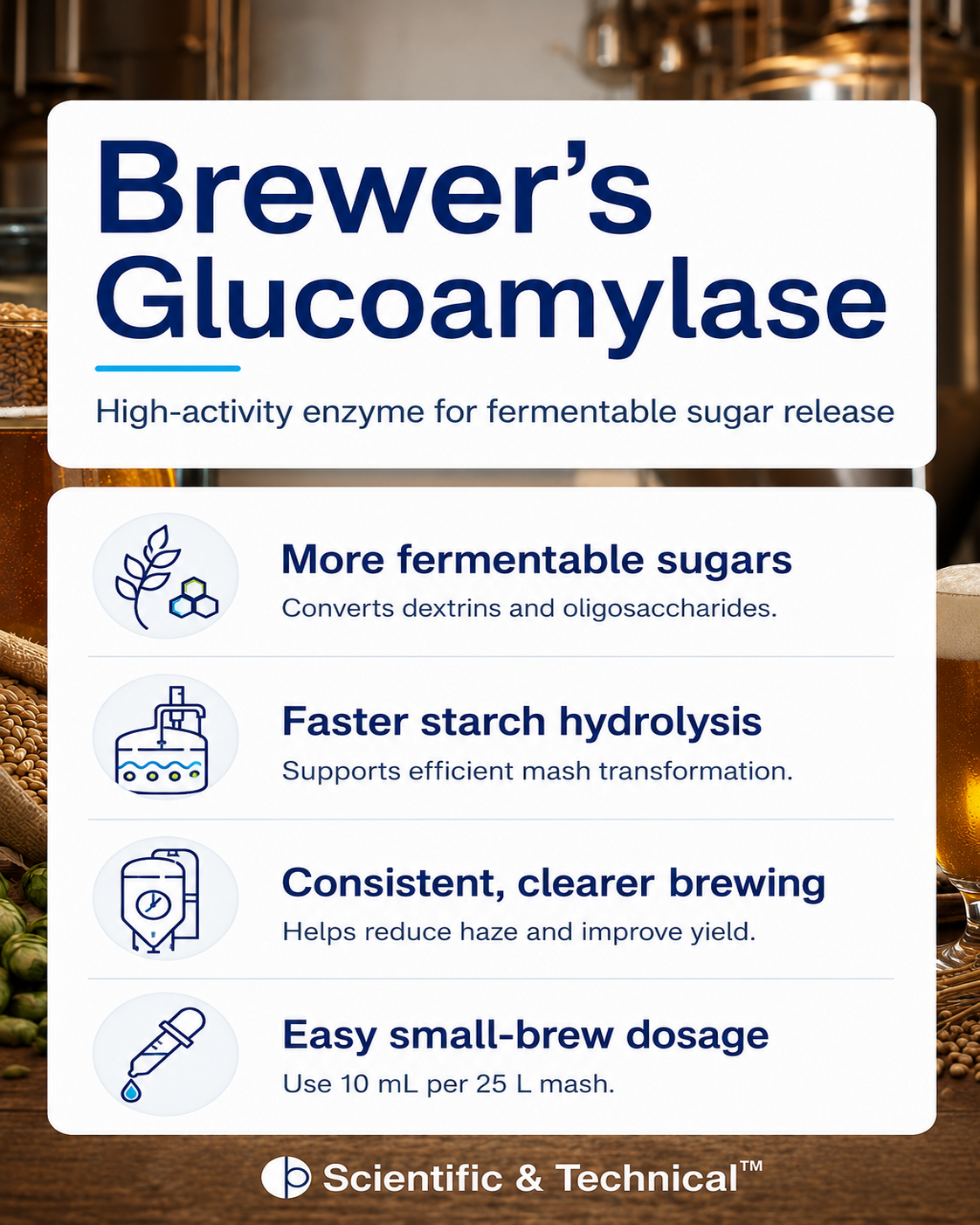 Brewer's Glucoamylase product features and specifications