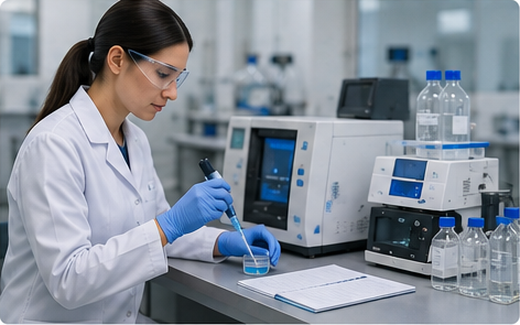 Biotechnology purification and quality control laboratory