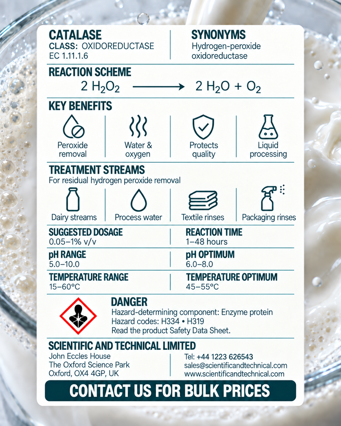 Catalase back card: reaction, benefits, dosage and safety