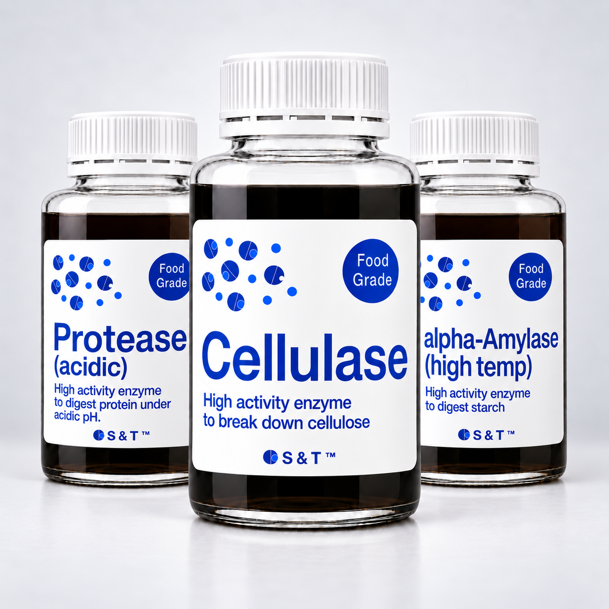Cellulase enzyme bottle