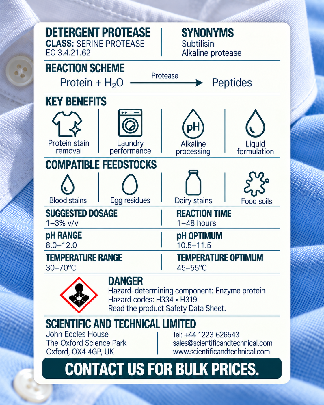 Protease (detergent) back card: reaction, benefits, dosage and safety