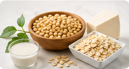 Plant-based food ingredients including oats and cereals