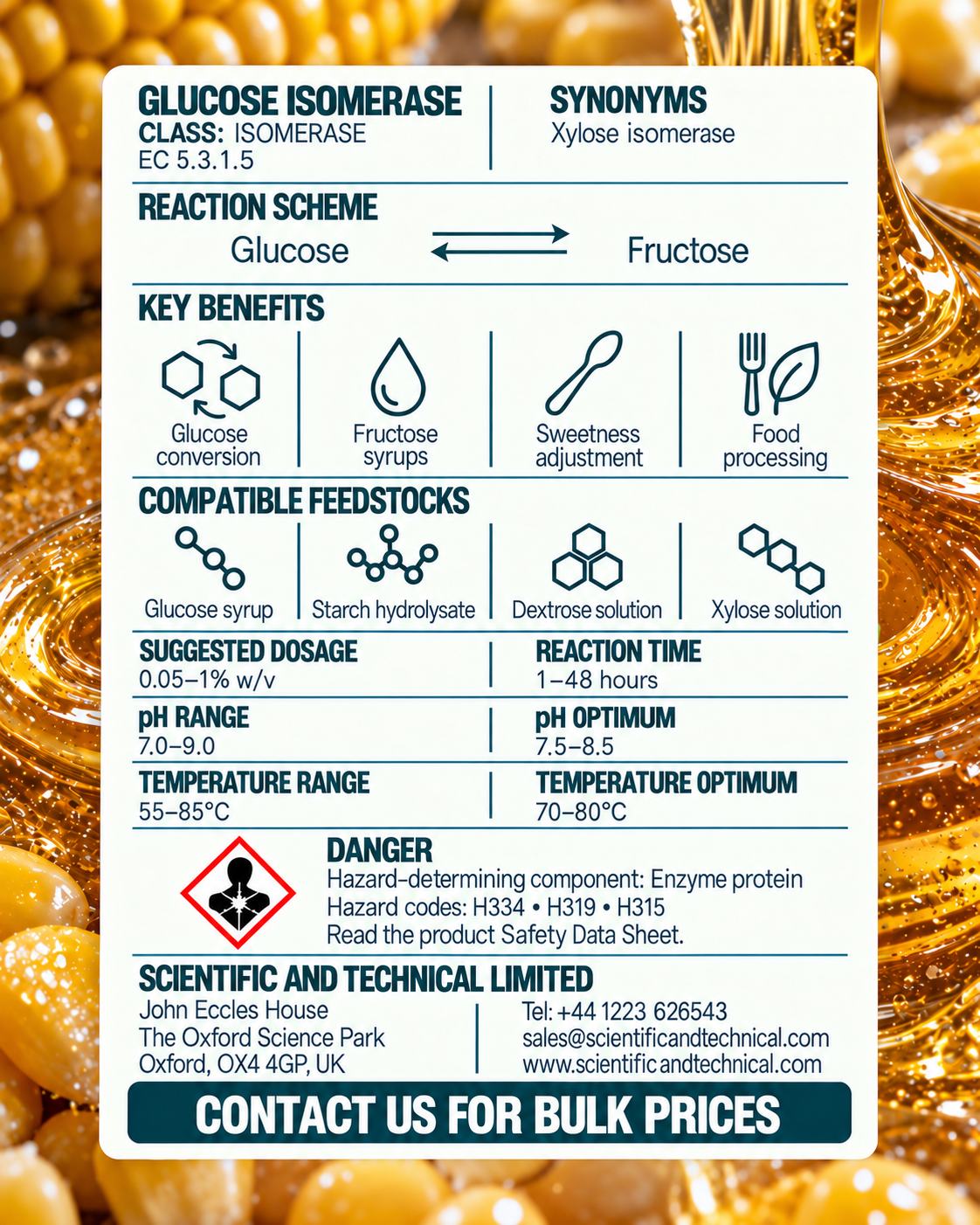Glucose Isomerase back card: reaction, benefits, dosage and safety