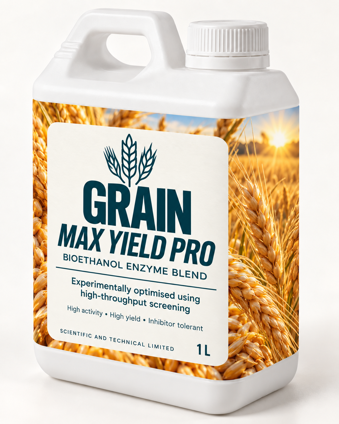 GRAIN Max Yield Pro 1 L white bottle with wraparound label