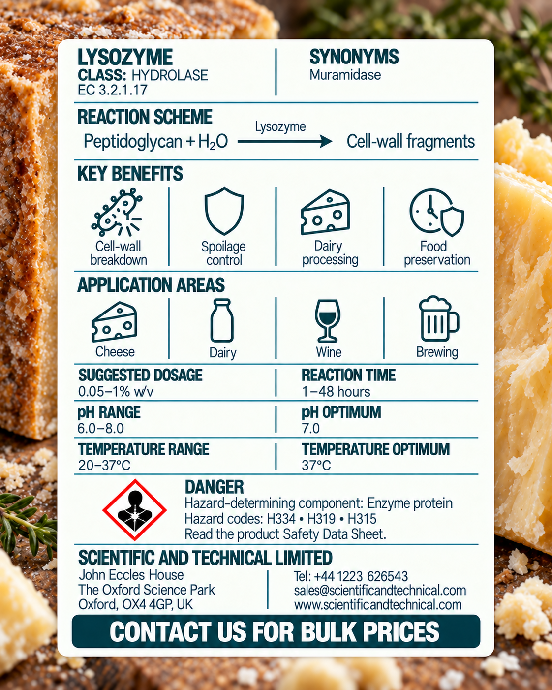 Lysozyme back card: reaction, benefits, dosage and safety