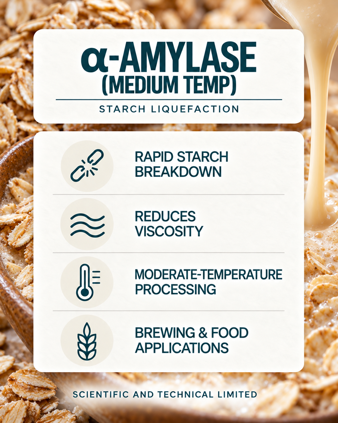 alpha-Amylase (medium temp) product features