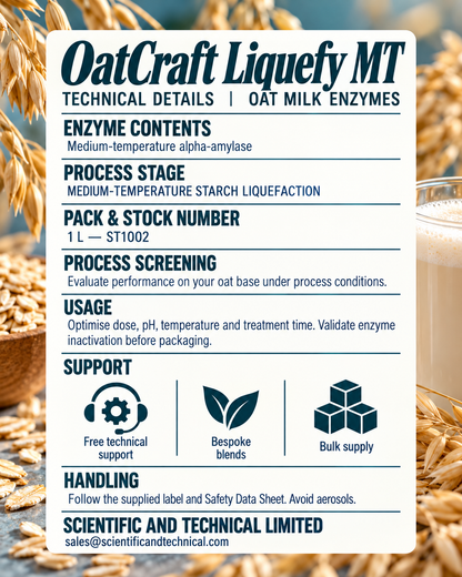 OatCraft Liquefy MT, ST1002, back card