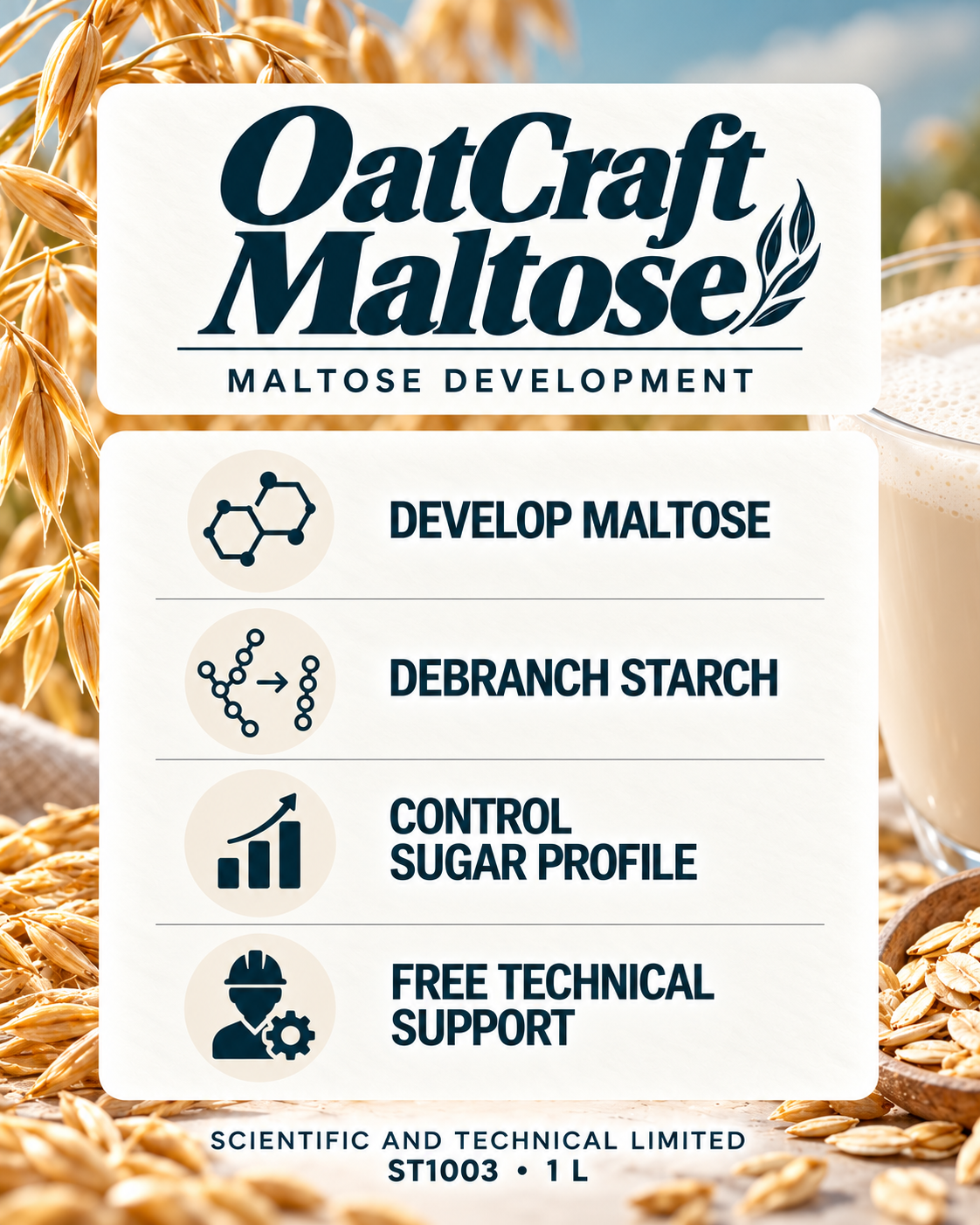 OatCraft Maltose, ST1003, front card