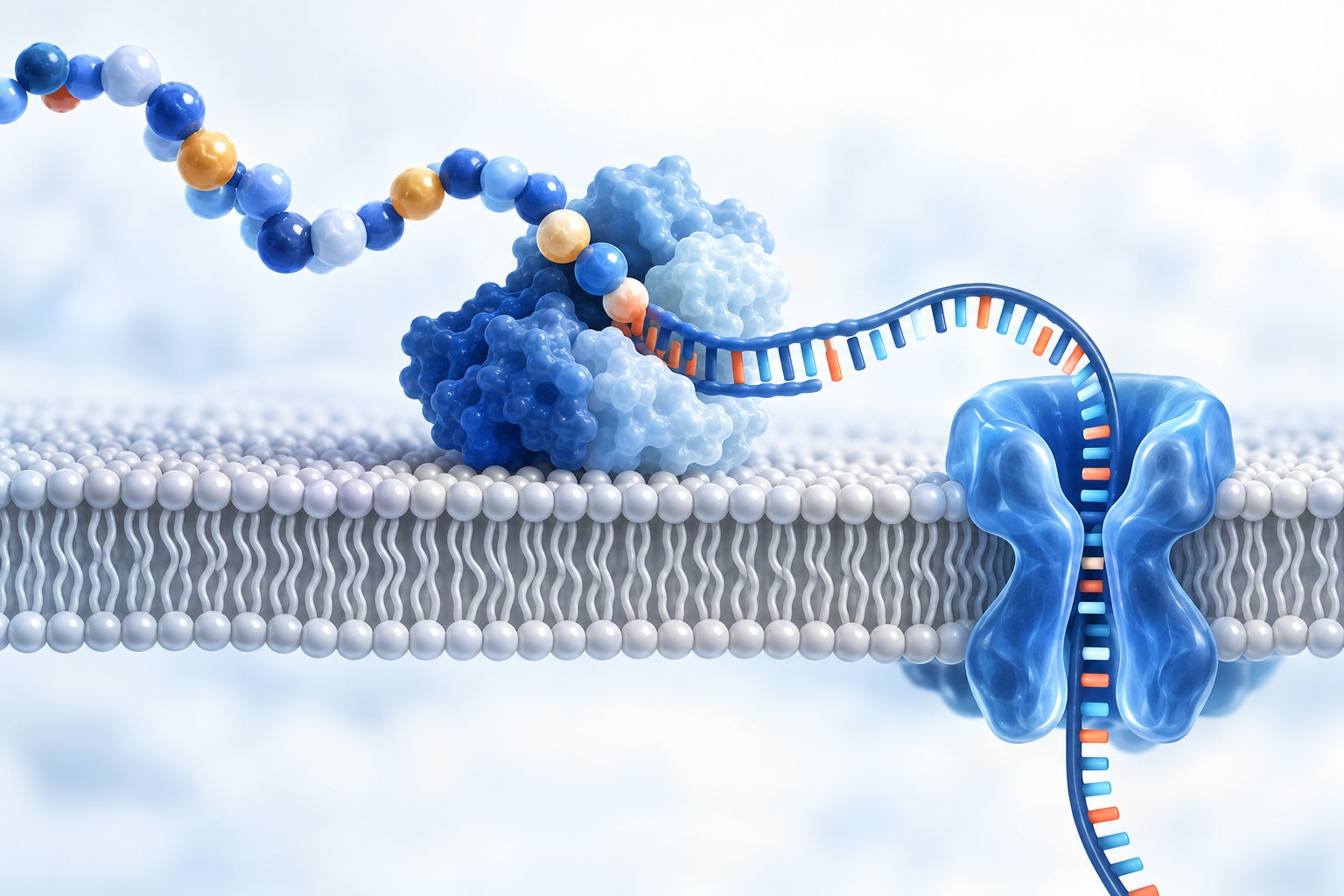 Conceptual illustration for Sequencing peptides by reversing translation