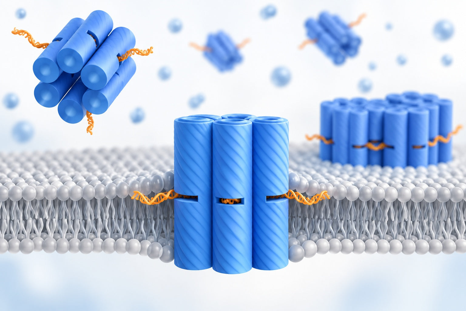 Conceptual illustration for Structural and Functional Stability of DNA Nanopores in Biological Media