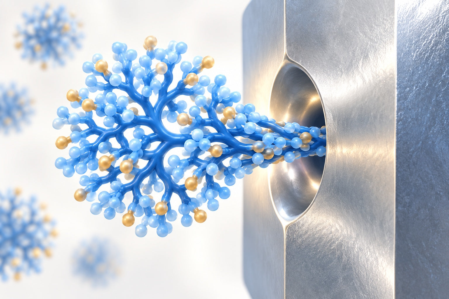 Conceptual illustration for Dendrimers in Nanoscale Confinement: The Interplay between Conformational Change and Nanopore Entrance.